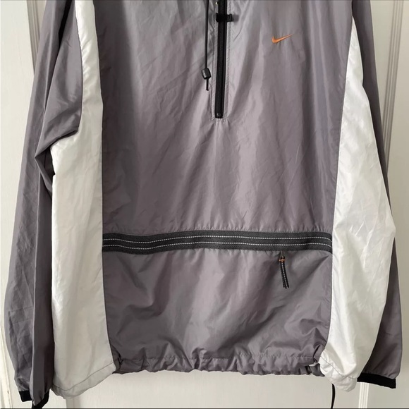 Vintage Nike Front Pouch Quarter Zip Windbreaker Jacket Size XL Gray - Picture 2 of 5